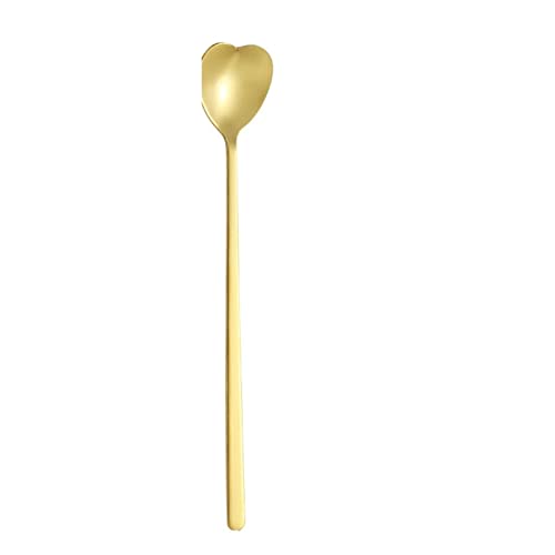 JINGYAN Teelöffel Stainless Steel Gold String Espresso Spoons Teaspoon Mini Dessert Table for Sugar Cake Ice Cream Cappuccino von JINGYAN