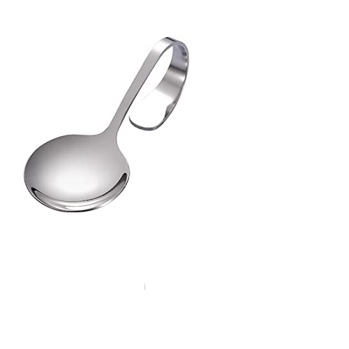 JINGYAN Teelöffel Stainless Steel Spoon Round Head Teaspoons Coffee Ice Cream Desserts Tools Creative Bend Handle Tableware von JINGYAN