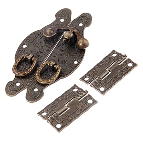 JINGYAN Türriegel Möbelbeschläge Antike Bronze Schrankscharniere Holzkiste Fall Toggle Hasp Latch Möbel Vintage Hardware von JINGYAN