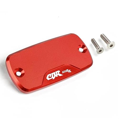 JINGYAOTONG Motorrad-Schraubkappe Motorradzubehör Aluminium Vorderer Bremsflüssigkeitsbehälter Deckel Öldeckel Für Honda CBR600RR CBR 600 RR 2003-2006 2024(Farbe:ROT) von JINGYAOTONG