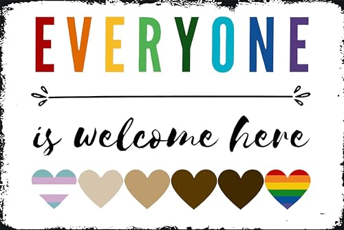 Inklusive Klassenzimmer-Boho-Regenbogen-Dekor, in diesem Klassenzimmer-Poster "Everyone is Welcome Her Educational Diversity", Wandkunst, Metall-Blechschild, 20,3 x 30,5 cm Inklusive Klassenzimmer-Boho-Regenbogen-Dekor, in diesem Klassenzimmer-Poster "Everyone is Welcome Her Educational Diversity", Wandkunst, Metall-Blechschild, 20,3 x 30,5 cm von JINHEQIAO