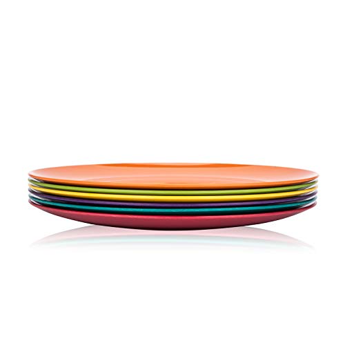 Melamin-Teller, 26,7 cm, Teller, Geschirr | 100% Melamin, spülmaschinenfest, BPA-frei mehrfarbig von JINJIA