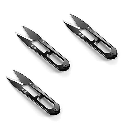 JINJIAN Fadenschere, 3 Stück Garnschere U-förmiger Kreuzstichschneider zum Sticken, Stoff, Fadenschneiden, Basteln (Farbe zufällig) von JINJIAN