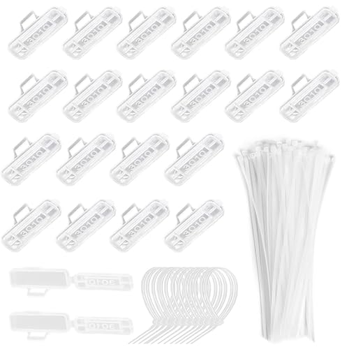 JINJUMEI 100 Stück Kabeletiketten Erkennungsbox mit 100 pcs Kabelbinder Wasserdicht Staubdicht Transparent Kabeletiketten zum Beschriften für Drähte Spezifikationen-3010 Kann 30 * 9mm Papier von JINJUMEI