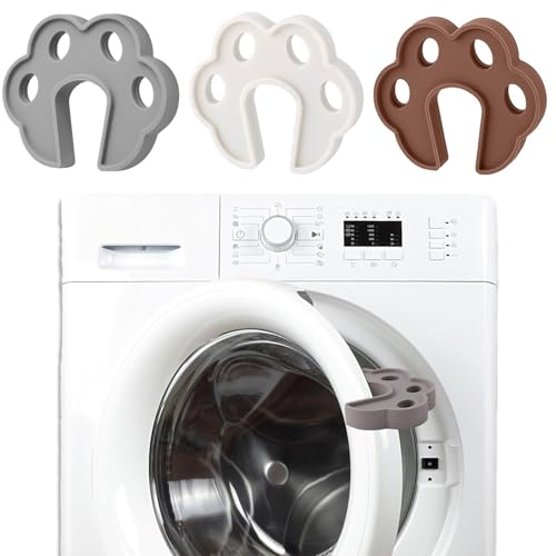 JINJUMEI 3 Stück Bärentatzenform Waschmaschinen Türstopper,Universelle Flexible Waschmaschinentürstütze,Zubehör für Türstütze für Frontlader-Waschmaschine für Frontlader-Waschmaschinen und -Trockner von JINJUMEI