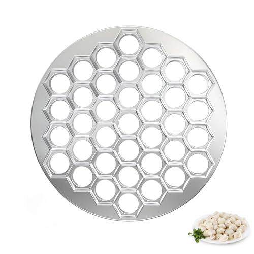 JINJUMEI Dumplings Ravioli Mold, 37 Löcher Pelmeni Teigtaschenform aus Metall, Ravioliformer Dumpling Maker Für Diy Kochen Familienfeiern Partys Und Picknicks JINJUMEI Dumplings Ravioli Mold, 37 Löcher Pelmeni Teigtaschenform aus Metall, Ravioliformer Dumpling Maker Für Diy Kochen Familienfeiern Partys Und Picknicks von JINJUMEI