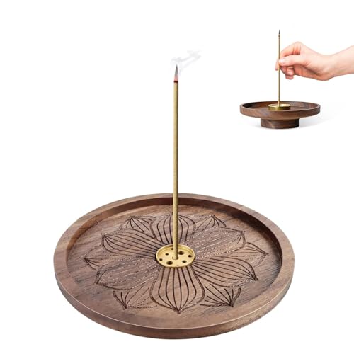 JINJUMEI Holzlotus Räucherstäbchenhalter, Räucherstäbchenhalter Lotus Stick Räuchergefäß mit Ash Catcher Incense Holder Meditation Zubehör ideal für Heimdekoration, Meditation und Yoga JINJUMEI Holzlotus Räucherstäbchenhalter, Räucherstäbchenhalter Lotus Stick Räuchergefäß mit Ash Catcher Incense Holder Meditation Zubehör ideal für Heimdekoration, Meditation und Yoga von JINJUMEI