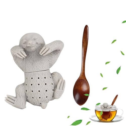 JINJUMEI Teesieb Zum Brauen - Silikonbaum Faultier Infuser für Losen Tee - Feinmaschiges Lustig Teesieb für Tasse, Tiere Infuser für Die Meisten Tee Kannen und Tassen JINJUMEI Teesieb Zum Brauen - Silikonbaum Faultier Infuser für Losen Tee - Feinmaschiges Lustig Teesieb für Tasse, Tiere Infuser für Die Meisten Tee Kannen und Tassen von JINJUMEI