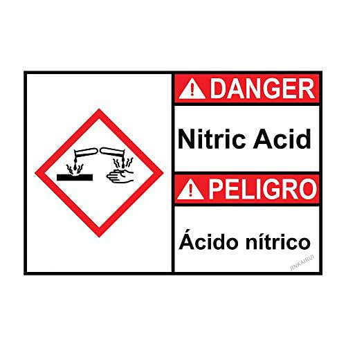 ANSI GHS Nitric Acid Schild Warnschild für Salpetersäuregefahrene Wanddekoration - Metallschild für Garten, Büro- und Innenbereich, 20,3 x 30,5 cm ANSI GHS Nitric Acid Schild Warnschild für Salpetersäuregefahrene Wanddekoration - Metallschild für Garten, Büro- und Innenbereich, 20,3 x 30,5 cm von JINKAIRUI