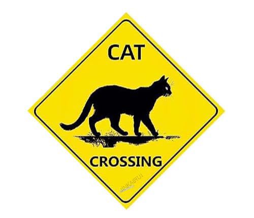 Cat Crossing Schild, Katzenschild für Nene Crossing, Schild, Bündel, Katzenkreuzung, Bauernhaus, Wanddekoration, Garage, Retro, 20,3 x 20,3 cm Cat Crossing Schild, Katzenschild für Nene Crossing, Schild, Bündel, Katzenkreuzung, Bauernhaus, Wanddekoration, Garage, Retro, 20,3 x 20,3 cm von JINKAIRUI