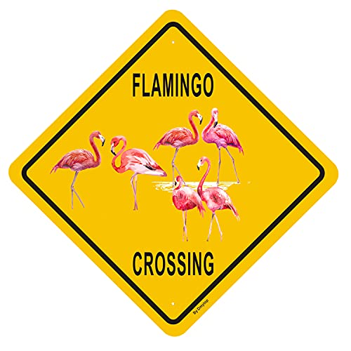 Flamingo Xing Crossing Schild, lustige Schilder für Heimdekoration, 30,5 x 30,5 cm, rostfreies Aluminium, für den Innen- und Außenbereich Flamingo Xing Crossing Schild, lustige Schilder für Heimdekoration, 30,5 x 30,5 cm, rostfreies Aluminium, für den Innen- und Außenbereich von JINKAIRUI