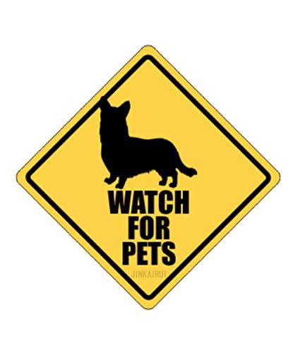 Idakoos Metall-Blechschild – Uhr für Haustiere, Corgi Dog Crossing Schild – Home Office Innen- und Außenbereich Wanddekoration – 20,3 x 20,3 cm Idakoos Metall-Blechschild – Uhr für Haustiere, Corgi Dog Crossing Schild – Home Office Innen- und Außenbereich Wanddekoration – 20,3 x 20,3 cm von JINKAIRUI