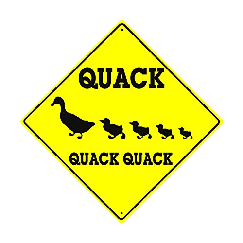 JINKAIRUI Metall-Blechschild Quack Quack Ente und Entchen Tier Bauernhof Ranch Crossing Caution Xing Road Decor Diamantschild Indoor Outdoor Wanddekoration Hofschild 20,3 x 20,3 cm JINKAIRUI Metall-Blechschild Quack Quack Ente und Entchen Tier Bauernhof Ranch Crossing Caution Xing Road Decor Diamantschild Indoor Outdoor Wanddekoration Hofschild 20,3 x 20,3 cm von JINKAIRUI
