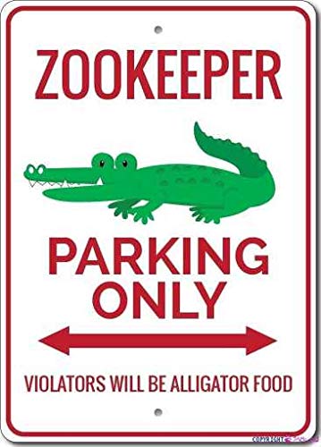 JINKAIRUI Metall-Blechschild im Retro-Stil, Zookeeper, Parkplatz, Zoo, Raumdekoration, Alligator-Schild, Außen- und Innenbereich, Zuhause, Höhle, Garage, Bar, Wanddekoration, Vintage-Aluminiumschild JINKAIRUI Metall-Blechschild im Retro-Stil, Zookeeper, Parkplatz, Zoo, Raumdekoration, Alligator-Schild, Außen- und Innenbereich, Zuhause, Höhle, Garage, Bar, Wanddekoration, Vintage-Aluminiumschild von JINKAIRUI