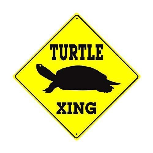 JINKAIRUI Metall-Blechschild mit Aufschrift "Great Road Turtle Xing Crossing" mit Grafik "Caution Slow Animal Toitoise Crossing", gelbes Diamantschild für Zuhause, Innen- und Außenbereich, JINKAIRUI Metall-Blechschild mit Aufschrift "Great Road Turtle Xing Crossing" mit Grafik "Caution Slow Animal Toitoise Crossing", gelbes Diamantschild für Zuhause, Innen- und Außenbereich, von JINKAIRUI