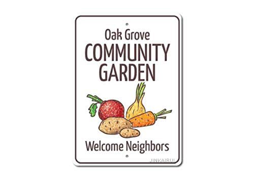 Metall-Blechschild "Oak Grove Community Garden Welcome Neighbors", Metall-Blechschild für Wanddekoration, 15,2 x 20,3 cm Metall-Blechschild "Oak Grove Community Garden Welcome Neighbors", Metall-Blechschild für Wanddekoration, 15,2 x 20,3 cm von JINKAIRUI