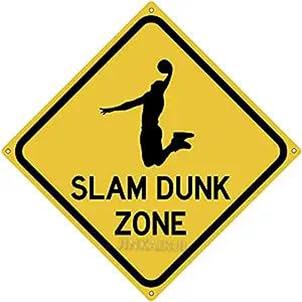 Metall-Blechschild – Slam Dunk Zone Man Cave Sports Wanddekoration – 20,3 x 20,3 cm Metall-Blechschild – Slam Dunk Zone Man Cave Sports Wanddekoration – 20,3 x 20,3 cm von JINKAIRUI