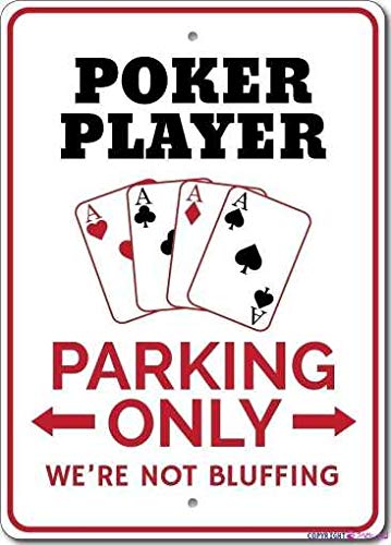 Metall-Blechschild im Retro-Stil, Motiv: Poker, Parkplatz, Poker, Raumdekoration, Türschild, Außen- und Innenbereich, Zuhause, Höhle, Garage, Bar, Wanddekoration, Vintage-Aluminiumschild, 20,3 x 30,5 Metall-Blechschild im Retro-Stil, Motiv: Poker, Parkplatz, Poker, Raumdekoration, Türschild, Außen- und Innenbereich, Zuhause, Höhle, Garage, Bar, Wanddekoration, Vintage-Aluminiumschild, 20,3 x 30,5 von JINKAIRUI