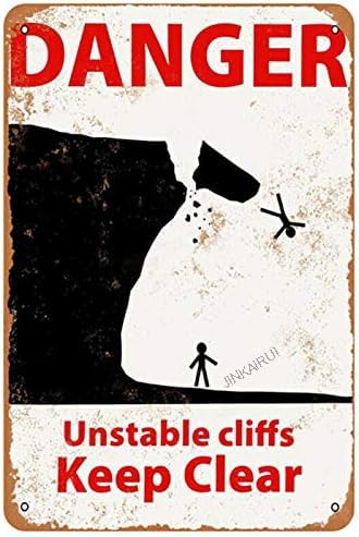 Metall-Blechschild mit Aufschrift "Danger Unstable Cliffs Keep Clear Decor", 30,5 x 20,3 cm Metall-Blechschild mit Aufschrift "Danger Unstable Cliffs Keep Clear Decor", 30,5 x 20,3 cm von JINKAIRUI