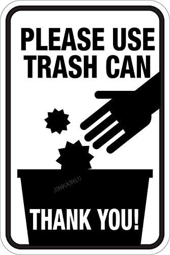 Metallschild mit Aufschrift "Please Use Trash Can", Wanddekoration, 30,5 x 45,7 cm Metallschild mit Aufschrift "Please Use Trash Can", Wanddekoration, 30,5 x 45,7 cm von JINKAIRUI