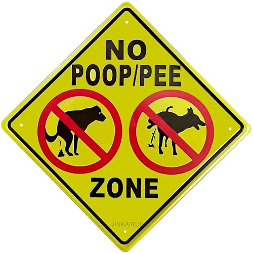 Schild mit Aufschrift "No Poop, No Pee Dog", 20,3 x 20,3 cm, lustige Schilder für Zuhause, Zimmer, Wanddekoration, einfache Montage, für den Innen- und Außenbereich Schild mit Aufschrift "No Poop, No Pee Dog", 20,3 x 20,3 cm, lustige Schilder für Zuhause, Zimmer, Wanddekoration, einfache Montage, für den Innen- und Außenbereich von JINKAIRUI
