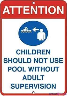 Straßenschild, Warnschild "Attention Children Don't Use Pool Without Adult Supervision", Innenhof-Dekoration, Büroschilder für den Innen- und Außenbereich, 20,3 x 30,5 cm Straßenschild, Warnschild "Attention Children Don't Use Pool Without Adult Supervision", Innenhof-Dekoration, Büroschilder für den Innen- und Außenbereich, 20,3 x 30,5 cm von JINKAIRUI