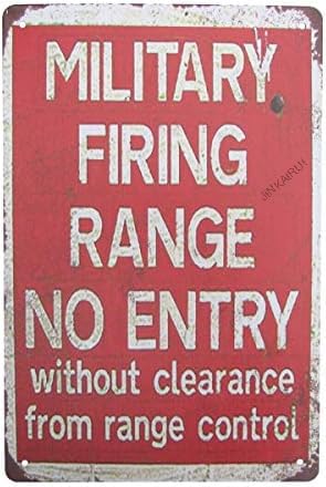 Warnschild aus Metall, Militär-Stil, Vintage-Blech, Männerhöhle, Garage, Wanddekoration, 15,2 x 20,3 cm Warnschild aus Metall, Militär-Stil, Vintage-Blech, Männerhöhle, Garage, Wanddekoration, 15,2 x 20,3 cm von JINKAIRUI