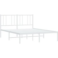 Bettgestell mit Kopfteil Metall Weiß 140x200 cm vidaXL Bettgestell mit Kopfteil Metall Weiß 140x200 cm vidaXL von JINLEFU