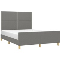 Bettgestell ohne Matratze Dunkelgrau 140x200 cm Stoff vidaXL Bettgestell ohne Matratze Dunkelgrau 140x200 cm Stoff vidaXL von JINLEFU