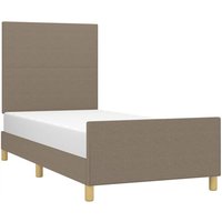 Bettgestell ohne Matratze Taupe 90x190 cm Stoff vidaXL von JINLEFU