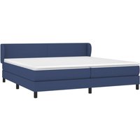 Boxspringbett mit Matratze Blau 200x200 cm Stoff vidaXL von JINLEFU