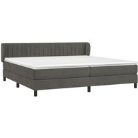 Boxspringbett mit Matratze Dunkelgrau 200x200 cm Samt vidaXL Boxspringbett mit Matratze Dunkelgrau 200x200 cm Samt vidaXL von JINLEFU