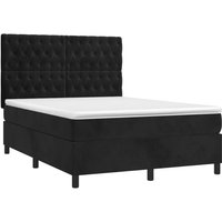 Boxspringbett mit Matratze Schwarz 140x200 cm Samt vidaXL von JINLEFU