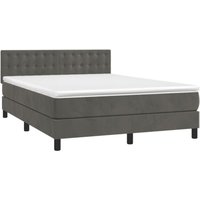Boxspringbett mit Matratze & led Dunkelgrau 140x200 cm Samt vidaXL Boxspringbett mit Matratze & led Dunkelgrau 140x200 cm Samt vidaXL von JINLEFU