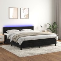 Boxspringbett mit Matratze & led Schwarz 180x200 cm Samt vidaXL Boxspringbett mit Matratze & led Schwarz 180x200 cm Samt vidaXL von JINLEFU