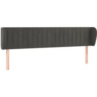 Jinlefu - Kopfteil mit Ohren Dunkelgrau 163x23x78/88 cm Samt vidaXL Jinlefu - Kopfteil mit Ohren Dunkelgrau 163x23x78/88 cm Samt vidaXL von JINLEFU