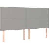 Kopfteile 4 Stk. Hellgrau 100x5x78/88 cm Stoff vidaXL Kopfteile 4 Stk. Hellgrau 100x5x78/88 cm Stoff vidaXL von JINLEFU