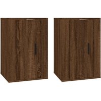 Jinlefu - TV-Wandschränke 2 Stk. Braun Eichen-Optik 40x34,5x60 cm vidaXL von JINLEFU