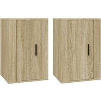 TV-Wandschränke 2 Stk. Sonoma-Eiche 40x34,5x60 cm vidaXL von JINLEFU