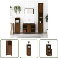 Jinlefu - The Living Store Badschrank Braun Eichen-Optik 30x30x100 cm Holzwerkstoff - Badeschrank - Badezimmermöbel - Holzwerkstoff - Eichendekor Jinlefu - The Living Store Badschrank Braun Eichen-Optik 30x30x100 cm Holzwerkstoff - Badeschrank - Badezimmermöbel - Holzwerkstoff - Eichendekor von JINLEFU