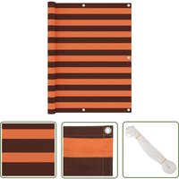 The Living Store Balkon-Sichtschutz Orange und Braun 120x300 cm Oxford-Gewebe - Balkon Sichtschutz - Windschutz - Wasserfest - uv Schutz - Oxford The Living Store Balkon-Sichtschutz Orange und Braun 120x300 cm Oxford-Gewebe - Balkon Sichtschutz - Windschutz - Wasserfest - uv Schutz - Oxford von JINLEFU