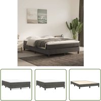 Jinlefu - The Living Store Bettgestell ohne Matratze Dunkelgrau 140x200 cm Samt - Samtbett - Doppelbett - Boxspringbetten - Betten Gestell - Dunkles Jinlefu - The Living Store Bettgestell ohne Matratze Dunkelgrau 140x200 cm Samt - Samtbett - Doppelbett - Boxspringbetten - Betten Gestell - Dunkles von JINLEFU