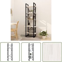 Jinlefu - The Living Store Bücherregal 5 Fächer Weiß 60x30x175 cm Massivholz Kiefer - Bucherregal - Holzmöbel - Weißes Bücherregal - Modernes Jinlefu - The Living Store Bücherregal 5 Fächer Weiß 60x30x175 cm Massivholz Kiefer - Bucherregal - Holzmöbel - Weißes Bücherregal - Modernes von JINLEFU