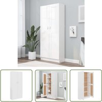 Jinlefu - The Living Store Bücherschrank Weiß 82,5x30,5x185,5 cm Holzwerkstoff - Bücherregal - Regal - Holzmöbel - Weißes Regal Jinlefu - The Living Store Bücherschrank Weiß 82,5x30,5x185,5 cm Holzwerkstoff - Bücherregal - Regal - Holzmöbel - Weißes Regal von JINLEFU