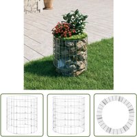 Jinlefu - The Living Store Gabionen-Säule Rund Verzinkter Stahl Ø50x50 cm - Gabionsäule - Gabionen - Gartendeko - Ziergarten - Terrassenbegrenzung von JINLEFU
