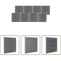 Jinlefu - The Living Store Gartenzaun wpc 1391x186 cm Grau - Gartenzaun - wpc Zaun - Holzlook Zaun - Wetterfest - Robust von JINLEFU