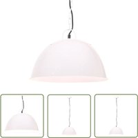 The Living Store Hängelampe Vintage Industriestil 25 w Weiß Rund 41 cm E27 - Industrielampen - Vintagelampe - Hängeleuchte - Wohnraumbeleuchtung The Living Store Hängelampe Vintage Industriestil 25 w Weiß Rund 41 cm E27 - Industrielampen - Vintagelampe - Hängeleuchte - Wohnraumbeleuchtung von JINLEFU