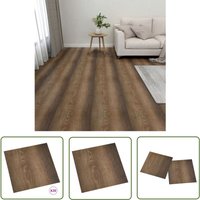 Jinlefu - The Living Store PVC-Fliesen Selbstklebend 20 Stk. 1,86 m² Braun - pvc Fliesen - Vinyl Boden - Selbstklebender Bodenbelag - Brauner Boden von JINLEFU