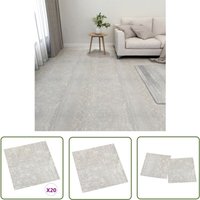Jinlefu - The Living Store PVC-Fliesen Selbstklebend 20 Stk. 1,86 m² Hellgrau - pvc Fliesen - Selbstklebender Bodenbelag - Design Vinylboden Jinlefu - The Living Store PVC-Fliesen Selbstklebend 20 Stk. 1,86 m² Hellgrau - pvc Fliesen - Selbstklebender Bodenbelag - Design Vinylboden von JINLEFU