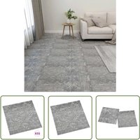 The Living Store PVC-Fliesen Selbstklebend 55 Stk. 5,11 m² Betongrau - pvc Fliesen - Betonoptik - Vinylboden - Wohnraumgestaltung - Badezimmerboden von JINLEFU
